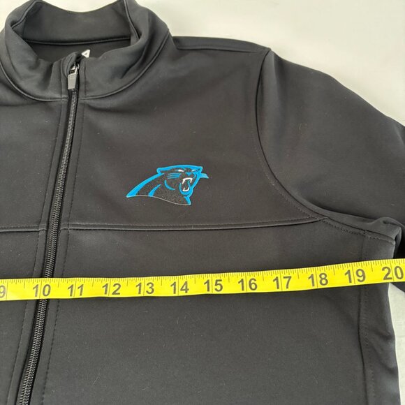 Carolina Panthers Jacket Antigua Black Full Zip Fitted Pockets Women's Medium - Picture 8 of 11